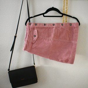 H&M Pink Corduroy Mini Skirt